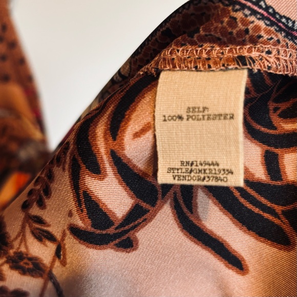 gimmick by BKE Kimono in Asian Orange/Brown/Black Print New. Worn once. - Picture 10 of 10